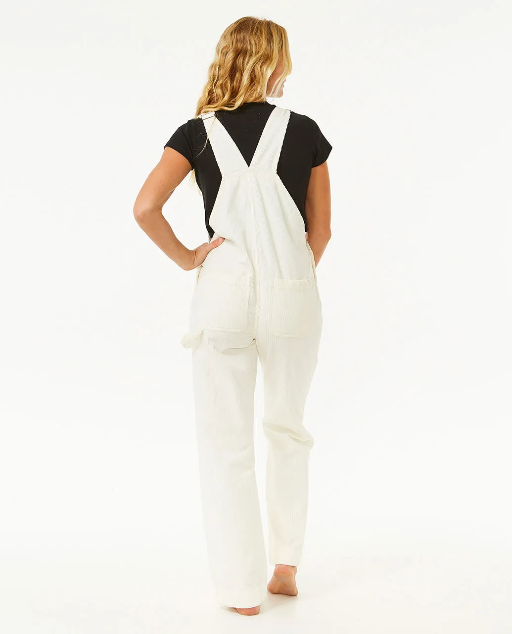 Stevie Cord Overalls - Bone