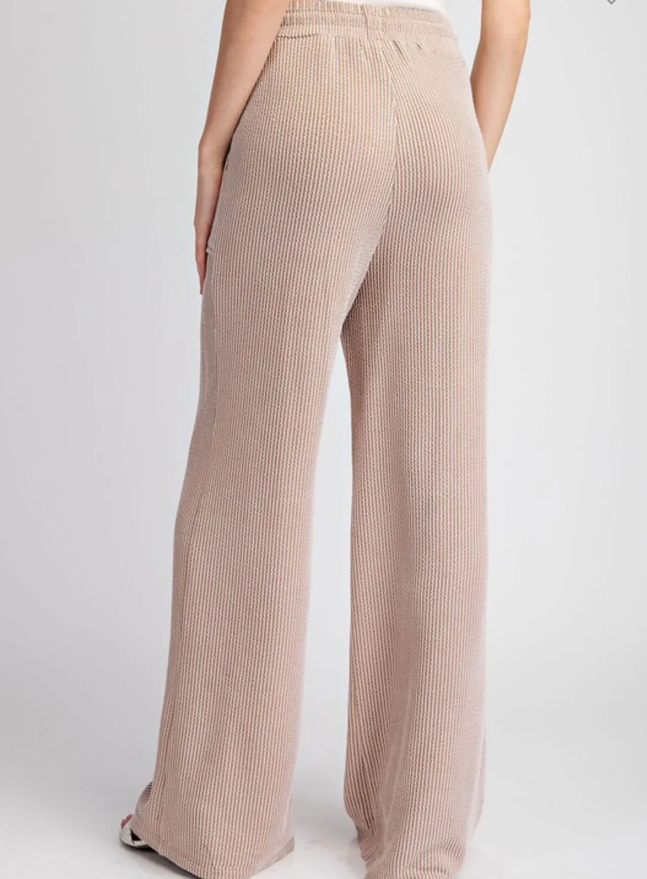 The Textured Drawstring Straight Leg Pants