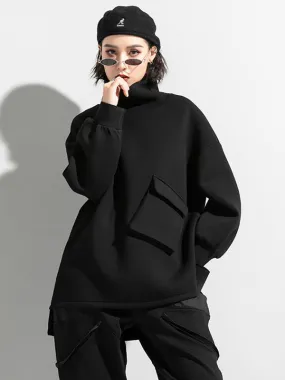 Thicken High-Neck T-Shirts Sweatshirt Tops