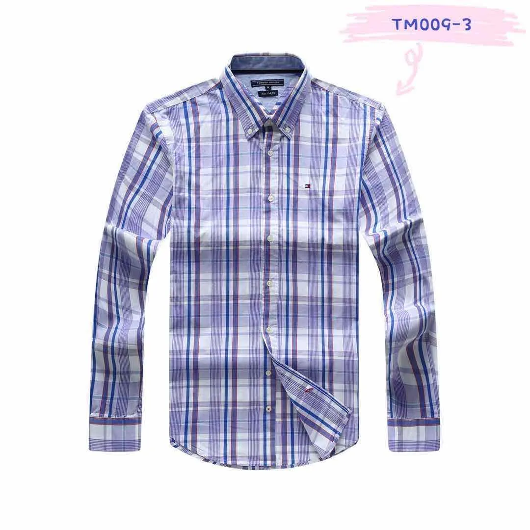 Tommy Hilfiger New York Fit Purple White Blue Red Stripe Shirt