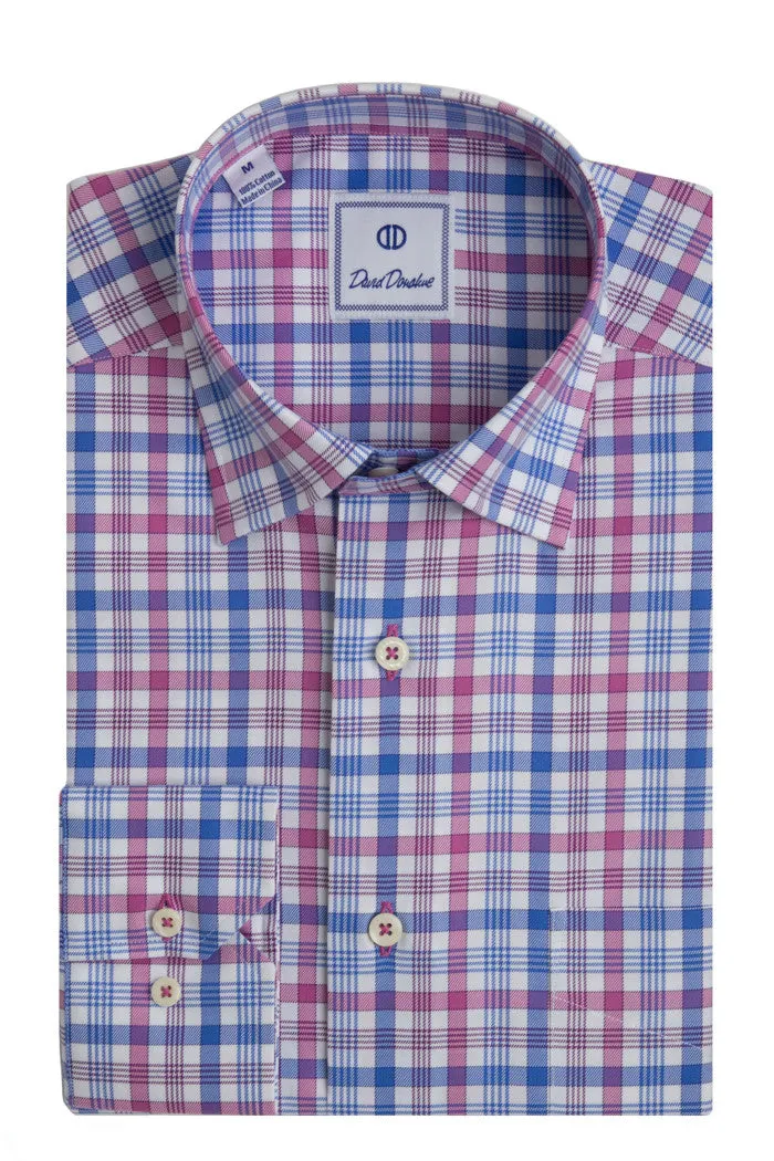 Twill Weave Open Check Sport Shirt