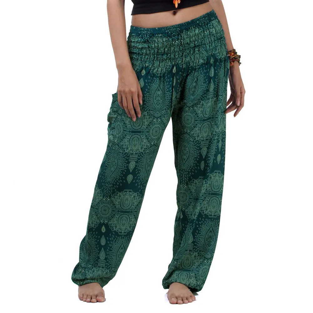 Women’s Mandala Harem Pants Black Night Sky