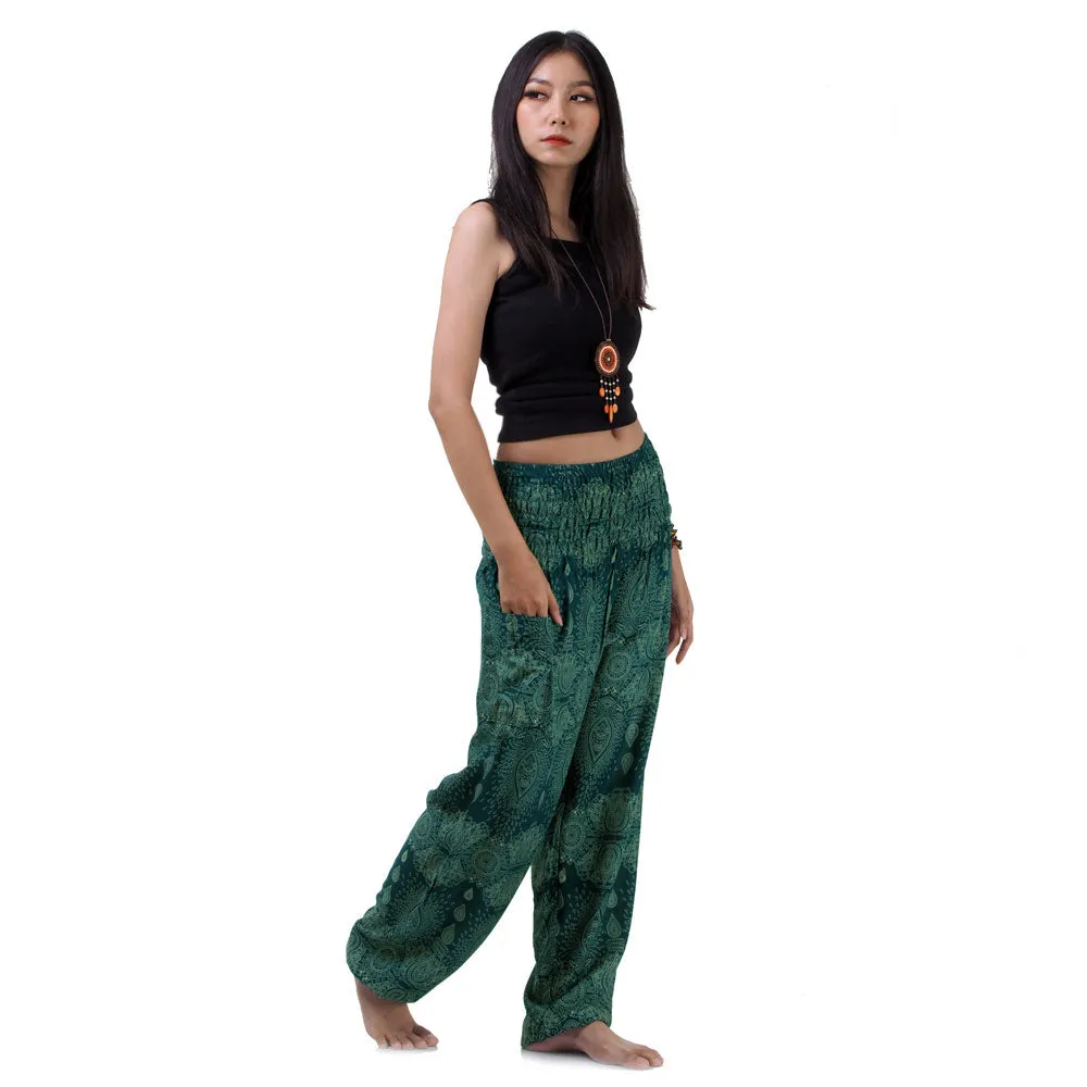 Women’s Mandala Harem Pants Black Night Sky