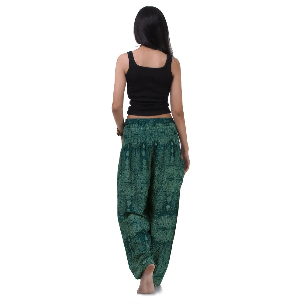 Women’s Mandala Harem Pants Black Night Sky