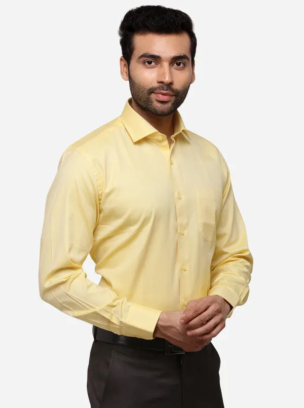 Yellow Printed Smart Fit Formal Shirt | JadeBlue